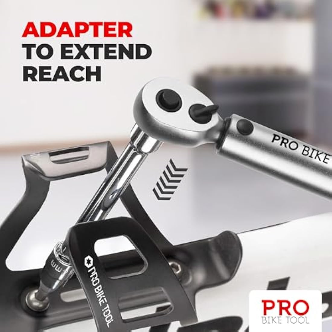 Bicycle Motorcycle Torque Wrench 1/4" Drive with Ratchet and Extension Measuring Range 2-20Nm Precision Tool Including Hex Hex Wrench and Torx Bits for Road Bike,