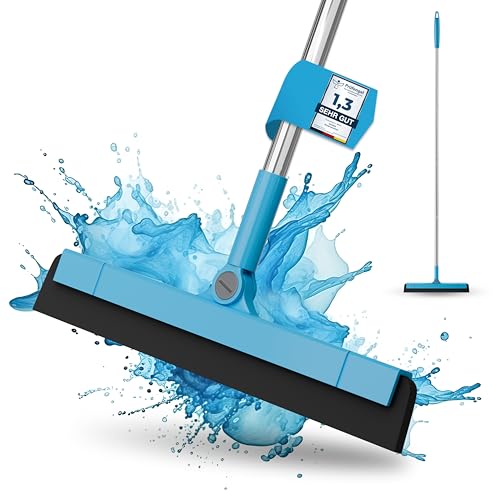 NAVIRA Adjustable water squeegee (62 cm - 154 cm), ideal as a squeegee and floor squeegee for all surfaces, mobility thanks to 180? mop head, extra