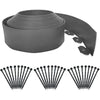 Flexible Garden Edging Borders 10m,Landscape Edging [Extra Tall 10cm High]with 30pcs Stakes, No Dig Garden Border Lawn Edging Mini Plastic Fence for Flowerbeds,Grass-Grey