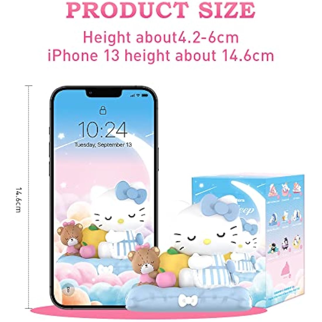 POP MART Sanrio characters Fall Asleep Series SET(9Boxes) 2.5 inches Articulated Character Premium Design gifts for women Fan-Favorite blind box Collectible Toy Art Toy Action Figure