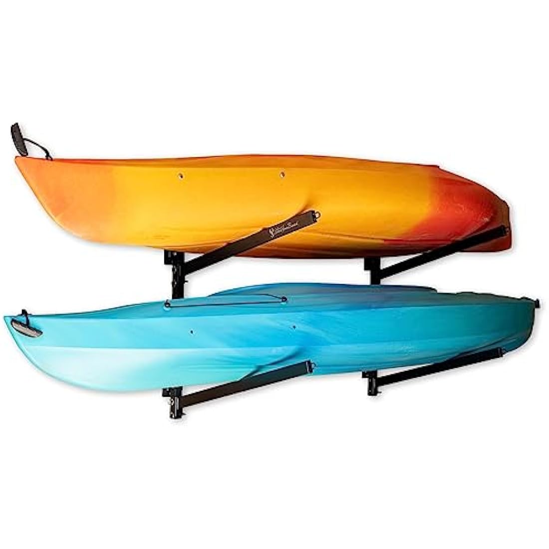 StoreYourBoard 2 Kayak Indoor Storage Rack, Adjustable Garage Wall Mount Hanger, Heavy Duty Holds 200 lbs