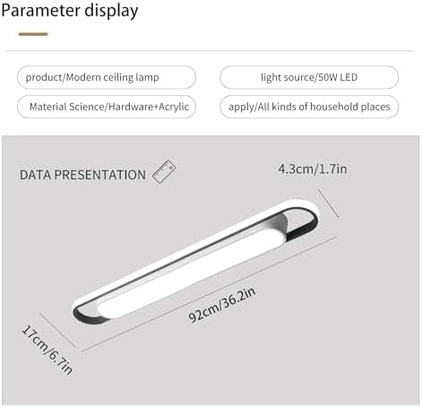 Naroume Modern LED Ceiling Lights - 6000K Flush Mount Metal Smart Ceiling Chandelier Lighting Fixture for Living Room, Bedroom, Dining Room, Office, Hallway, Aisle
