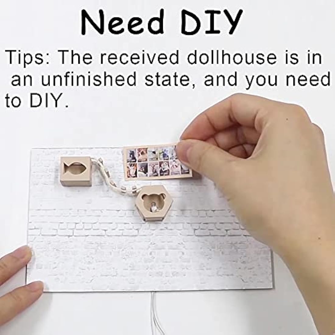 CUTEBEE Miniature with Dollhouse Furniture, DIY kit Wooden Dollhouse As well as dust and, 1:24 Creative Room for Valentine's Day Gift Idea M2111