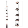 Temple Red Copper Wind Chimes, 3 Bells - Feng Shui Chimes for Garden Outdoor and Porch