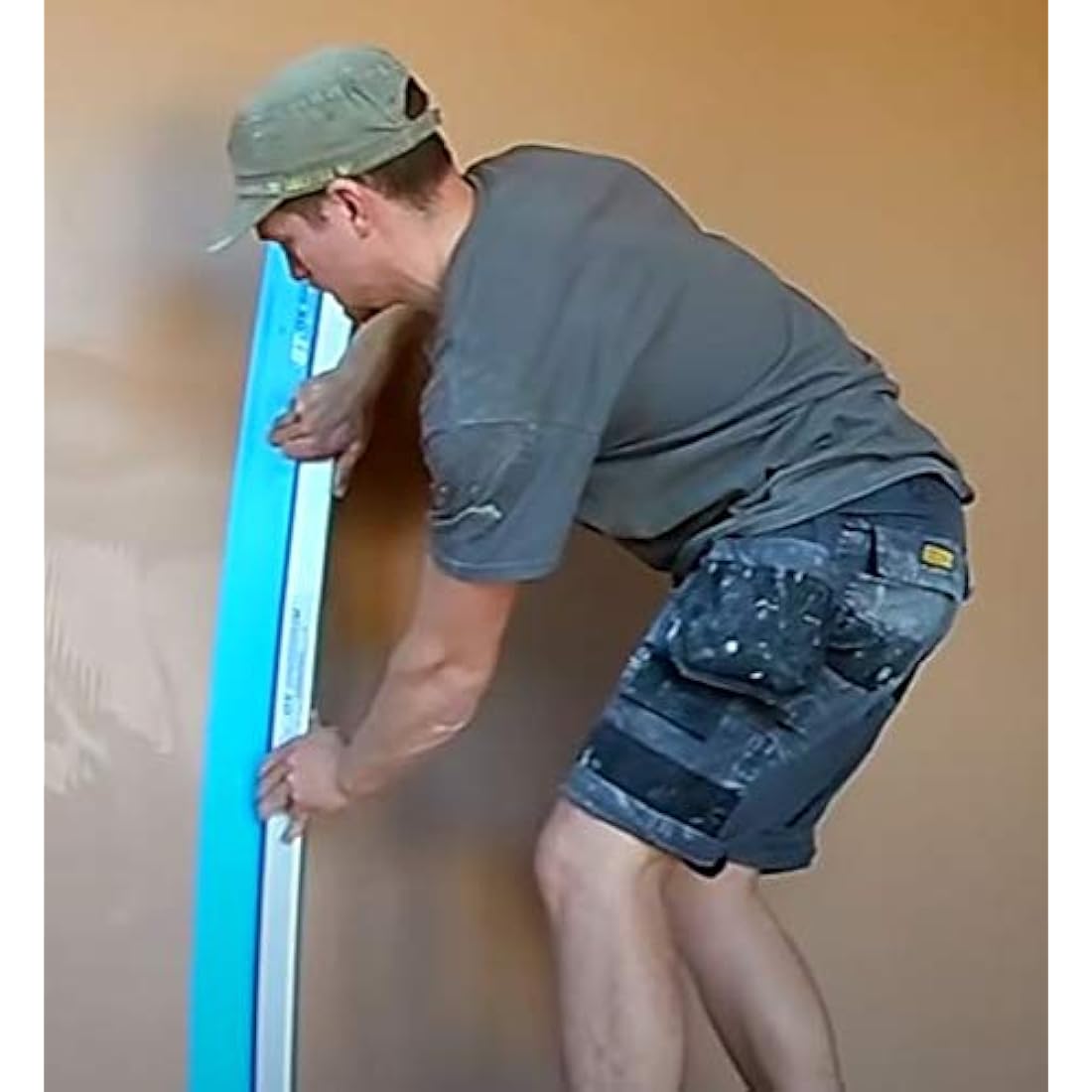 OX Speedskim Plaster Skimming Finishing Rule - SF 450mm I Stainless Steel Flex Blade & Extruded Aluminium Handle