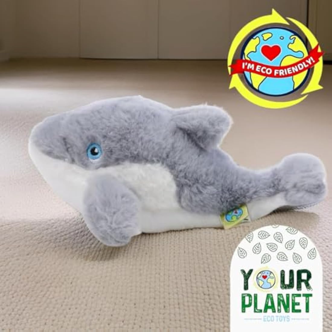 Your Planet Soft Cuddly Eco Plush Toy 15cm (Dolphin)