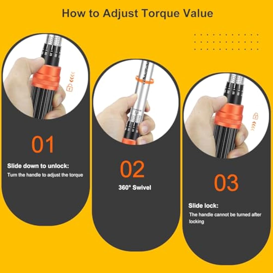 ATsafepro Bicycle Torque Wrench Set 5-25 Nm, 1/4 Inch Drive Click Torque Wrench Set with Dual Direction Adjustable 72 Tooth for Bike and Motorcycle Maintenance