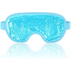 NEWGO Cooling Eye Mask for Puffy Eyes, Reusable Hot Cold Therapy Gel Cold Eye Mask for Migraine, Headache, Dark Circles, Dry Swollen Eyes, Sinus Pain-Light Blue