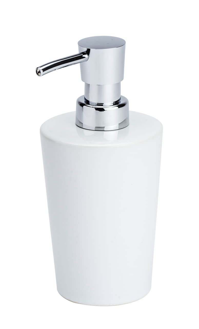 WENKO "Coni Soap Dispenser, White/Silver