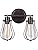 Luling Industrial Wall Sconce Rustic Loft Antique Wall Lights Wire Cage Adjustable Socket Edison Vintage Metal Retro Lamp Fixtures for Bedroom Gazebo (No Bulb) (with 2 Light) (Rust)