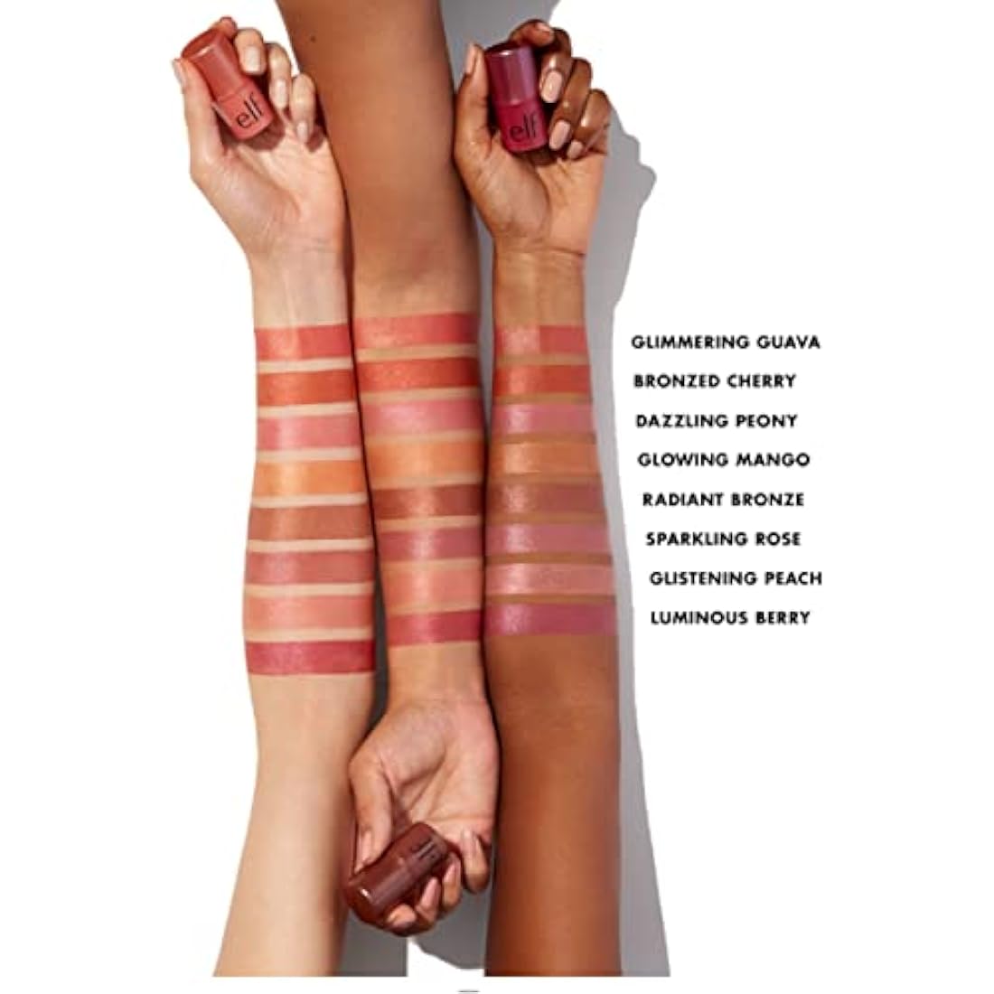 e.l.f. Monochromatic Multi Stick, Luxuriously Creamy & Blendable Colour, For Eyes, Lips & Cheeks, Glistening Peach, 0.17 Oz (4.4g)