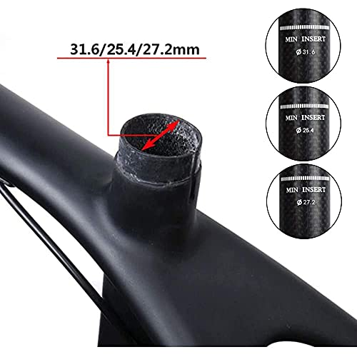 ROADNADO Bicycle SeatPost, Carbon Fiber Bike Seatpost Matte 27.2 * 400mm Adjustable Seatpost for MTB Road Bike BMX Seattube