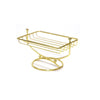 ARFUKA Soap Dish Stainless Steel Soap Basket Soap Saver Soap Sponges Scrubber Holder for Bathroom & Kitchen Gold