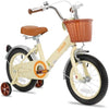 STITCH Retro 12/14/16/18 Inch Kids Bike for 2-9 Years Old Girls, 12/14/16/18 Inch Wheels Girls Bike with Stabilisers & Basket