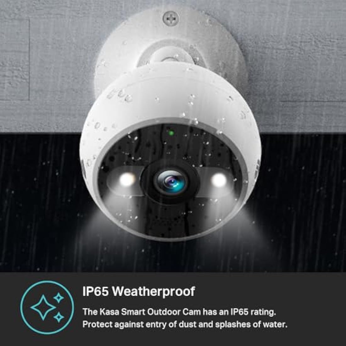Kasa 4MP 2K Security Camera Outdoor Wired, IP65, Starlight Sensor & 98 Ft Night Vision, Motion/Person Detection, 2-Way Audio w/Siren, Cloud/SD Card Storage, Alexa &Google Assistant Compatible(KC420WS)