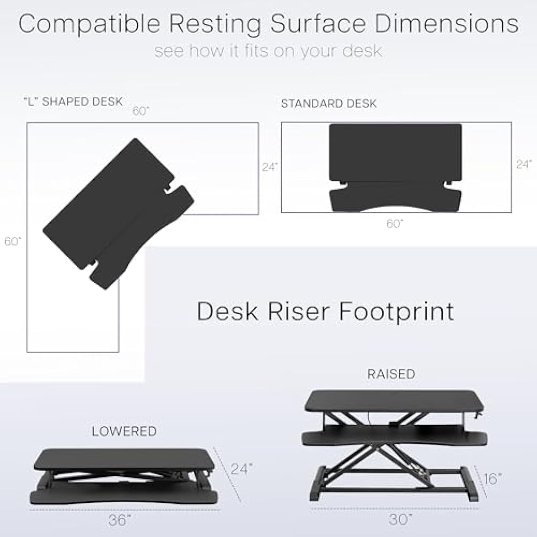VIVO 91 cm Desk Converter, K Series, Height Adjustable Sit to Stand Riser, Dual Monitor and Laptop Workstation with Wide Keyboard Tray, White, DESK-V036KW