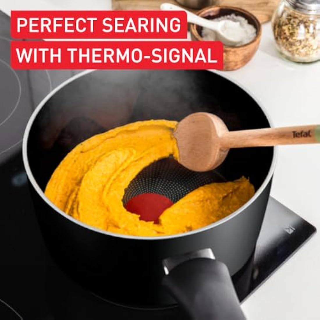 Tefal Titanium Essential Set 3 pcs, saucepans 16/18/20 cm + Lids, Milkpan 14cm & Frying pan 24 cm, Non-Stick Coating, Metal Safe, Compatible with All Hobs Except Induction, B941S344