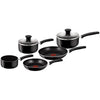 Tefal Delight 5 Piece Non Stick, Aluminium, All hobs Compatible excluding Induction, Black B470S544