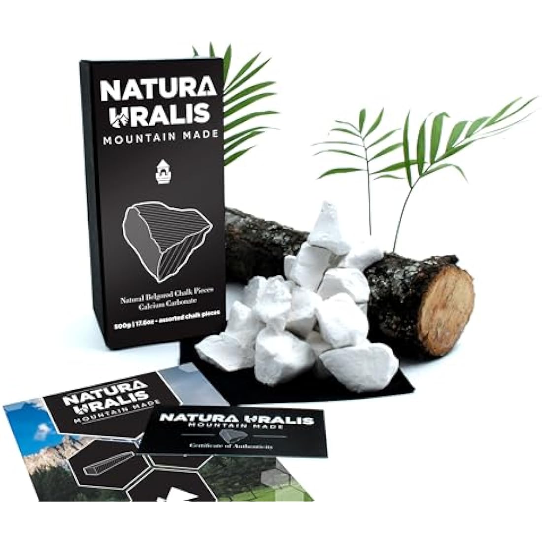 Natura Uralis Premium Belgorod Chalk Chunks | 500g of White Chalk Chunks - Amazing Crunch, Satisfying Earthy, Velvety and Firm Texture, ASMR Sensation, Natural Calcium Carbonate