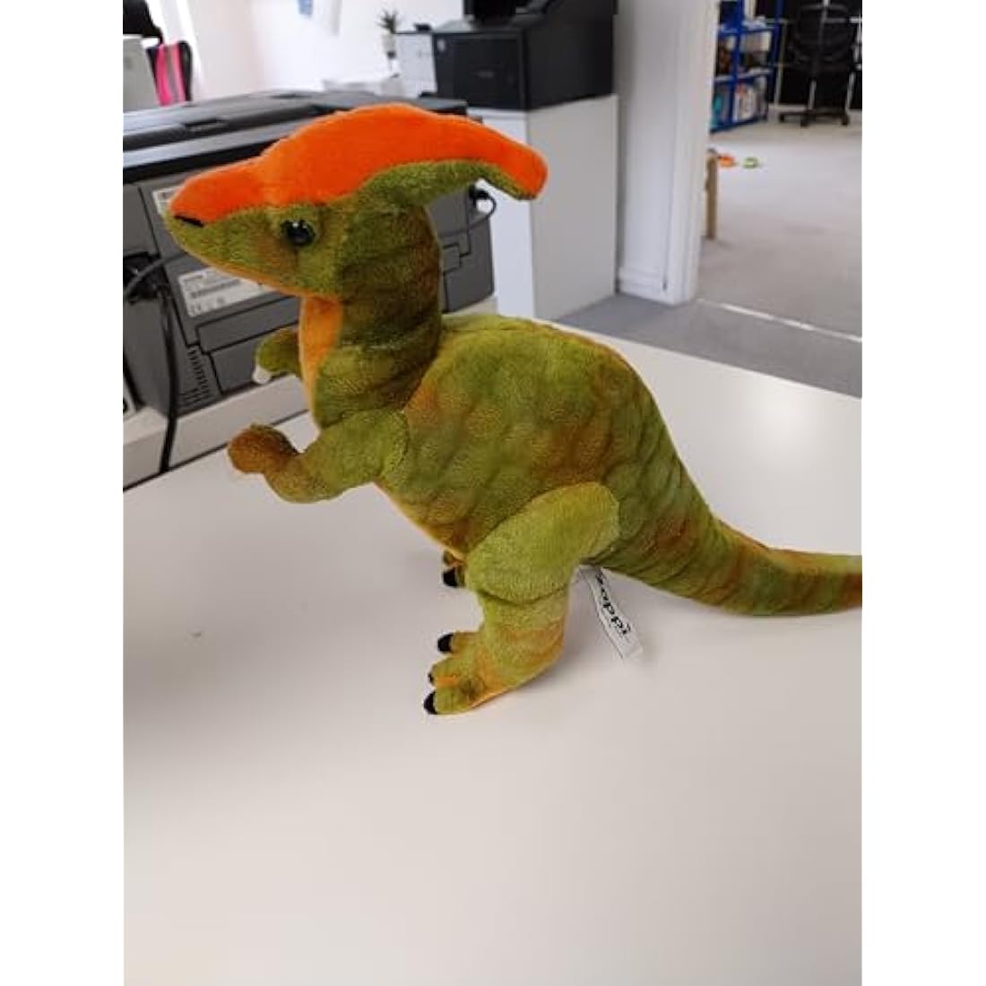 Zappi Co Plush Children's Stuffed Soft Cuddly Plush Toy-Part of Safari Animals Collection, Perfect for Kids (29cm Depth)(Parasaurolophus Dinosaur)