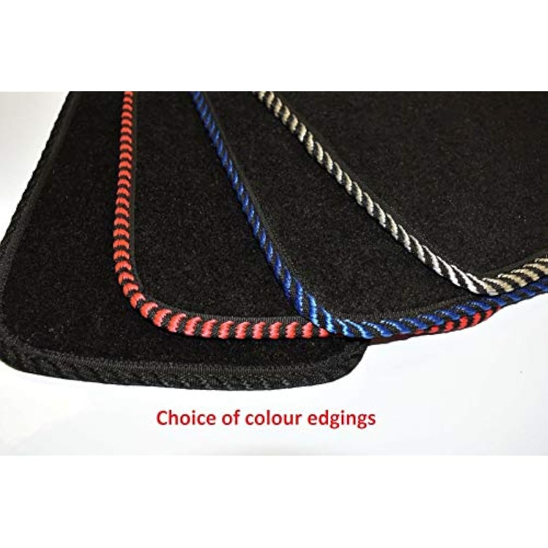 Lusso Carpet Floor Mats for Car | Tailored/Compatible to Fit Mini Cooper R50 R53 from 2001 to 2006 | Front & Rear with Heel Pad | 4-Piece Set (Black Edging)