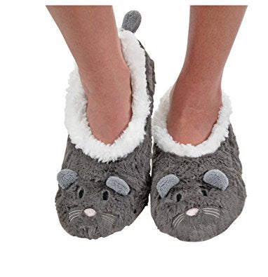 Childrens Animal Snoozies Soft Sherpa Fleece Fluffy Slippers