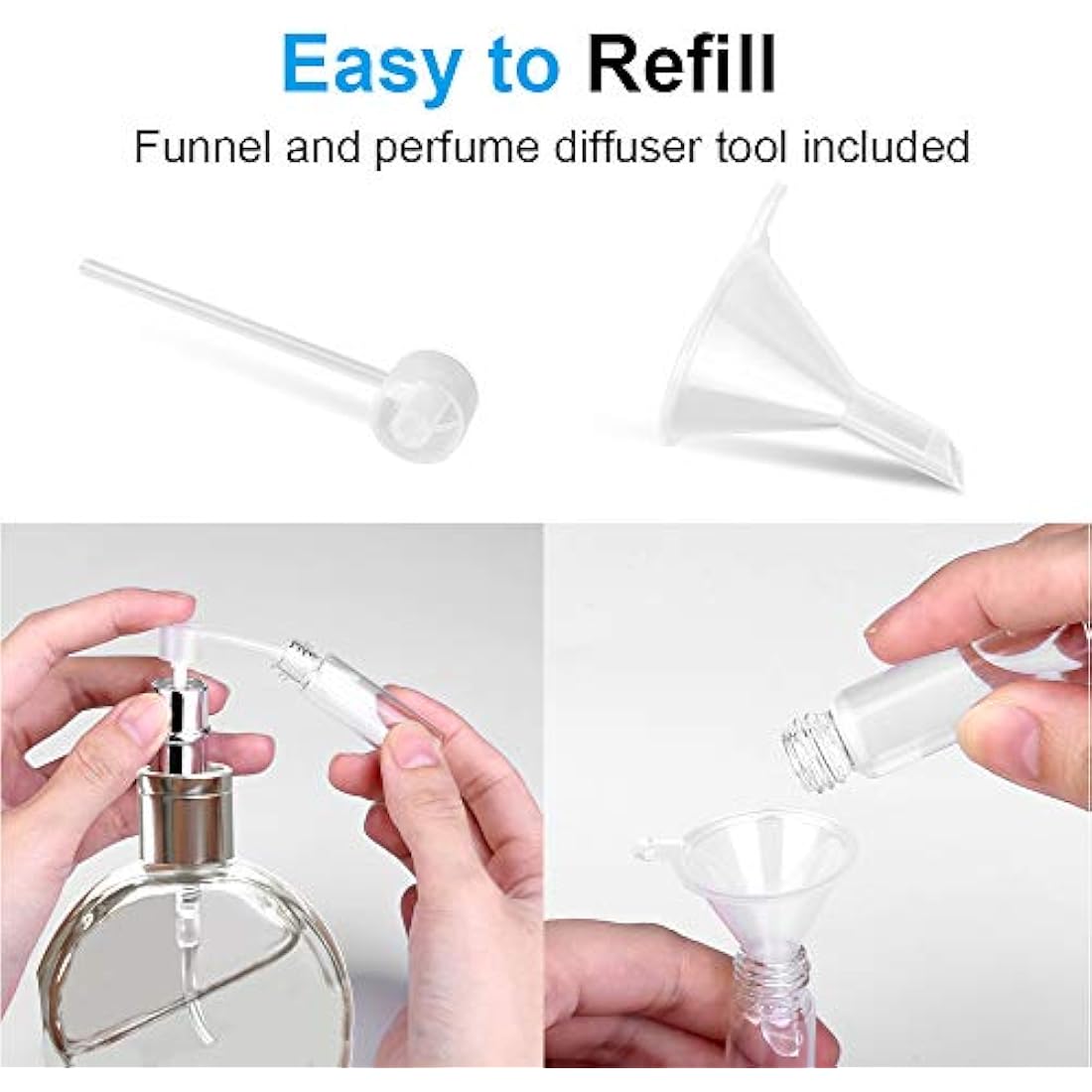 Travel Perfume Atomiser Bottle Refillable, 3 Pcs 6ML Leak Proof Aftershave Atomiser Spray Bottle Refillable Small Perfume Refill Bottle Travel Essentials Mini Perfume Decanter