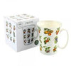 Fruit Lovers Design Trumpet Shape Fine China Mug in Matching Gift Box