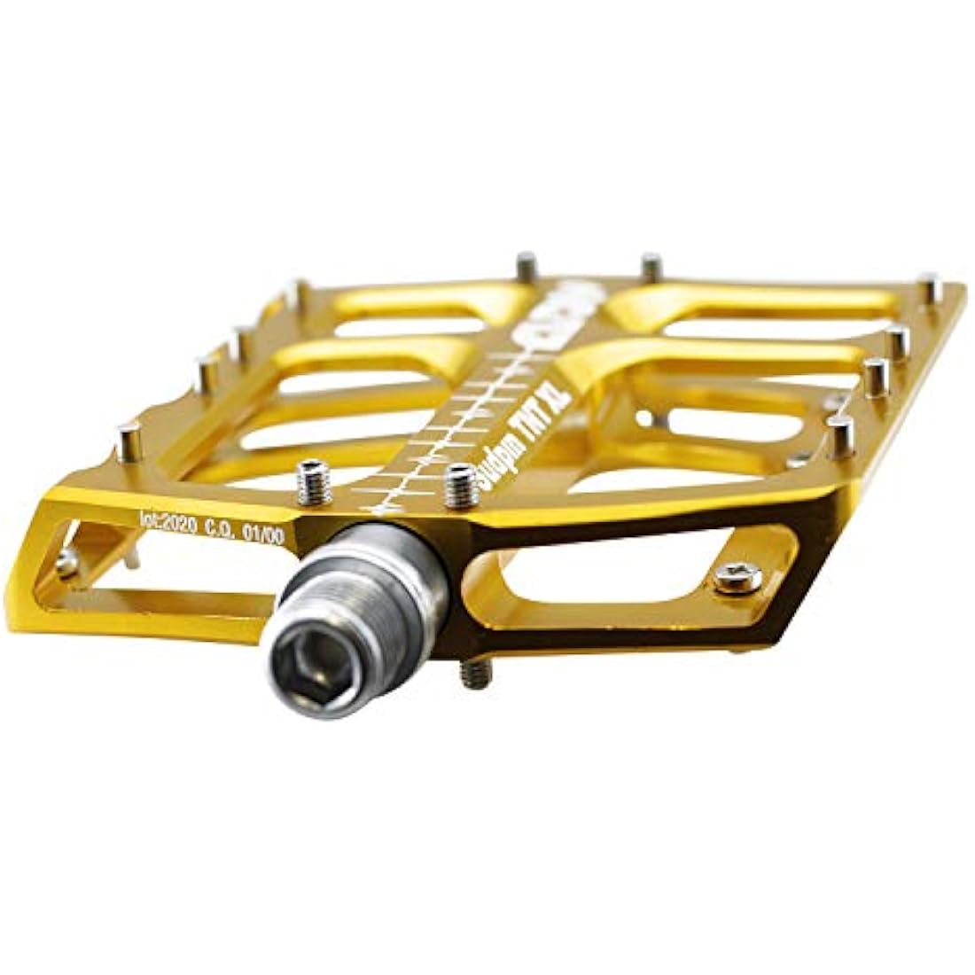 NC-17 Sudpin IV XL TNT Aluminium Platform Pedals/Mountain Bike Pedal/BMX Pedal/Flat Height 17.7 mm/Fail Safe System/Precision Bearing + Cr-Mo Axle/Includes Spare Pins