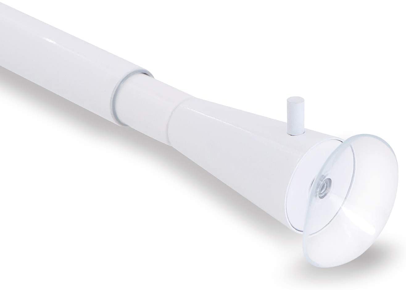 GCurtain Shower Curtain Pole No Drilling, Spring Tension Pole, 34-56 Inch, 3/4 Inch Diameter, Suction Cup on Either End, 1PCS, White