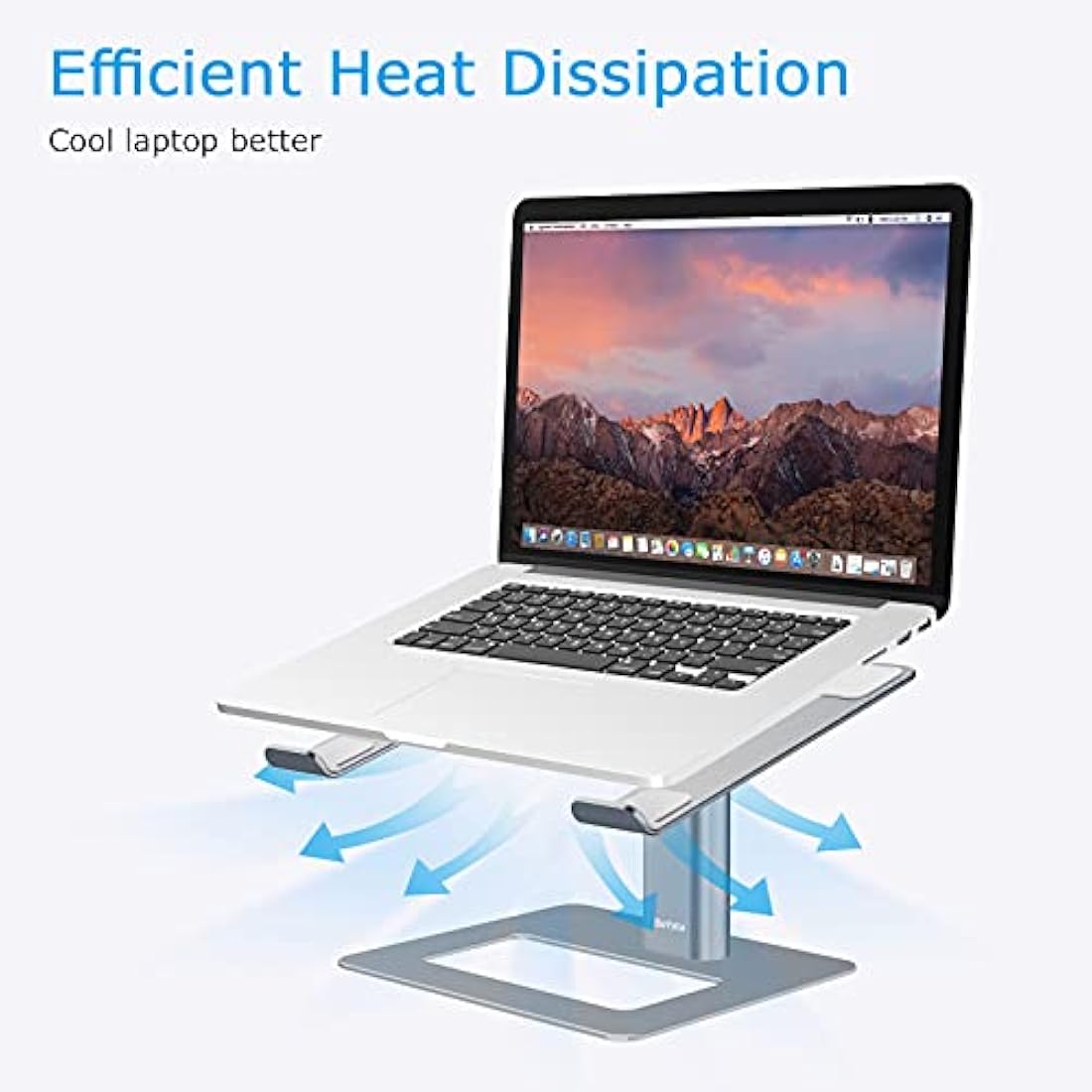 BoYata Laptop Stand, Height adjustable Ventilated Laptop Holder, Notebook Stand Compatible with 10-17'' MacBook Pro/Air, Dell, HP, Samsung, Acer