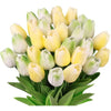 N&T NIETING Artificial Tulips Flowers, 12Pcs Fake Tulip Real Touch Latex Faux Tulips Flowers Bouquet for Wedding Floral Arrangements Mother's Day Home Easte Decoration(Mix Green)