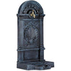 Relaxdays Free Standing Water Fountain, Antique-Style, Nostalgia, Garden, Patio, Faucet, Basin, HxWxD: 83 x 39 x 33 cm, Grey