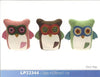 Cute Owl Fabric Door Stop Leonardo 28cm in Pink Green or Brown