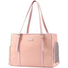 Lasaviin Fashion Dog Purse Pet Carrier Leather Bag for Small Dogs Cats Puppy, Portable Tote Bag Airline Approved Soft-Sided Carriers (Pink)