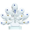 London Boutique Decorative Crystal Animal Peacock Ornament with swarovski crystal elements Gift Ware Present 7506 (Quantity 1 piece)