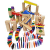 Calmado - 200 pcs Marble Run Wooden Set/Ball Track Set for Kids/Girls/Boys Made of Beech Wood + Bag + Instructions