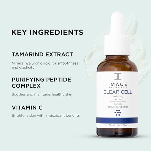 IMAGE Skincare, CLEAR CELL Restoring Serum, Balancing and Mattifying Facial Serum for Oily Prone Skin, 28g