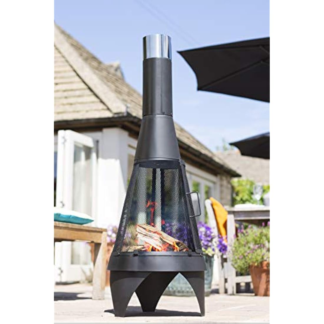 MESH COLORADO STEEL CHIMENEA 125cm