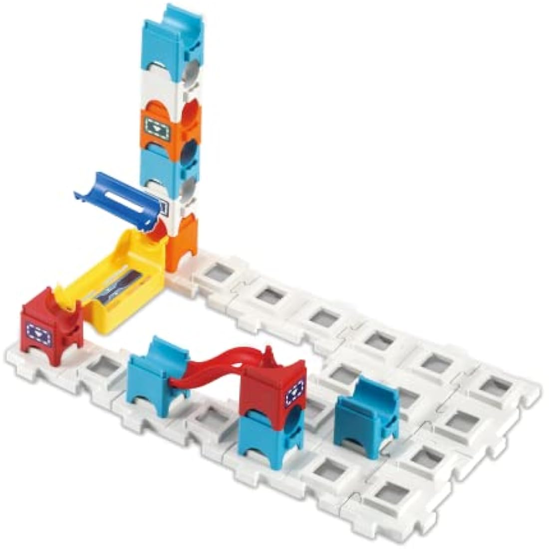VTech Marble Rush Speedway, Construction Toys for Kids with 5 Marbles and 70 Building Pieces, Electronic Marble Run, Colour-Coded Building Toy, 4 Years +, English Version
