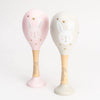 Bambino Wooden Maracas for Baby/Toddler Pink