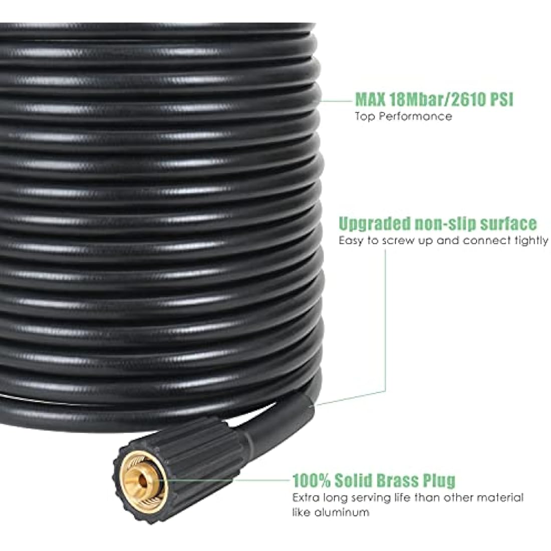 STYDDI 10M Pressure Washer Replacement Hose for Nilfisk Pressure Washer, Compatible with Most of Nilfisk C Series Domestic High Pressure Cleaners