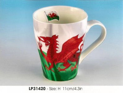 Welsh Flag Bone China Latte Mug by Leonardo