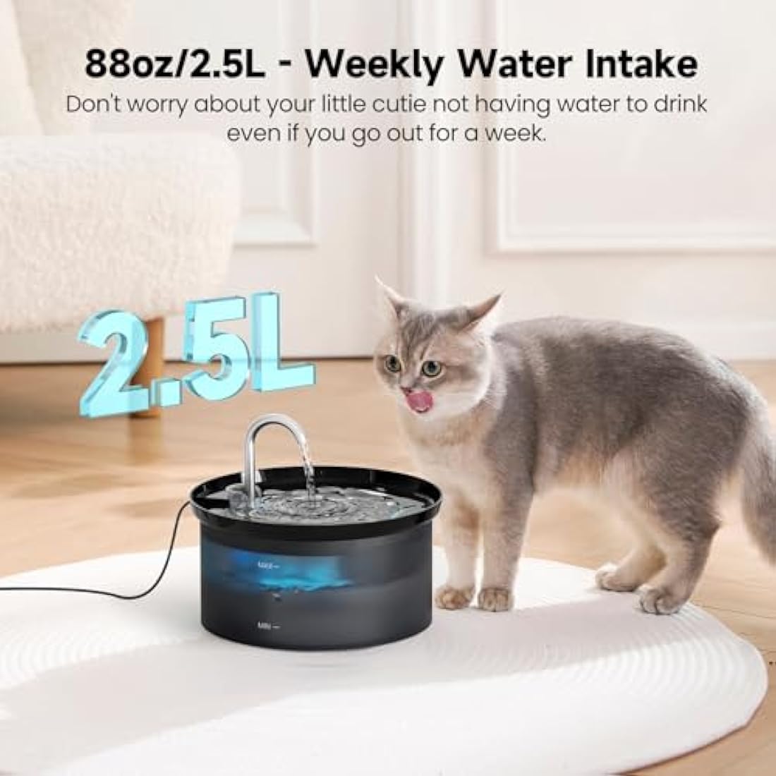 Cat Water Fountain +6filters + 6 Sponges H4-pro