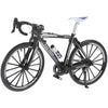 NUOBESTY Alloy Bicycles Model, Creative Alloy Model 1: 10 Mini Simulation Racing Bike Finger Bicycle Toy Desktop Decoration for Kids and Adults, Curving Grip Black