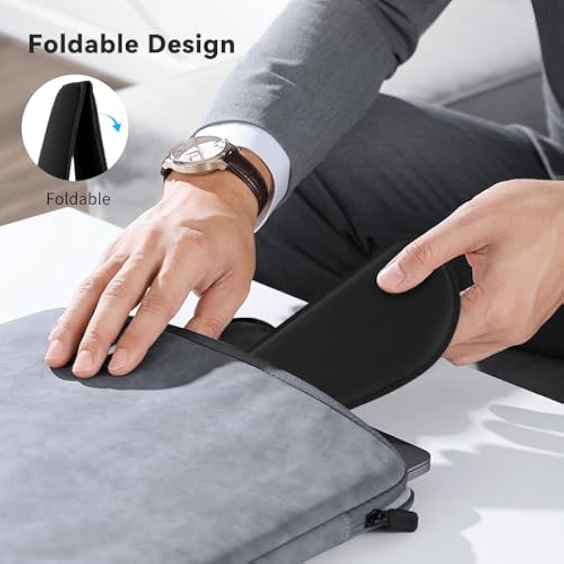 ZIBLY Wrist Rest Keyboard and Mouse Set - Non-Slip Ergonomic Wrist Cushion Support Pad - Easy Typing, Pain Relief – Premium Silky Gel Memory Foam for Work from Home Gaming Computer Laptop
