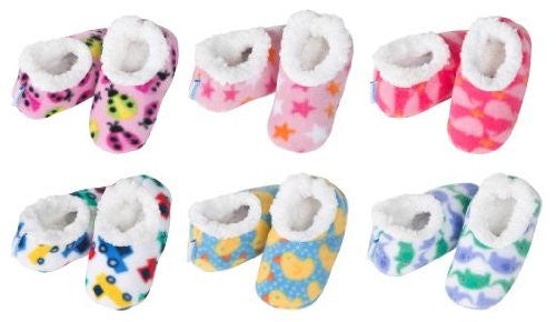 Snoozies ~ Baby Snoozies! ~ Foot Coverings ~ Slippers (Medium ~ 3-6 Months, Mini Stars ~ (Pink))
