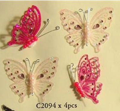 Craft for Occasions Pink Jewel Butterflies. C2094