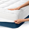Niagara Cotton Small Double Mattress Topper - 2.5 cm Thick Breathable Pillow Top Mattress Pad for Back Pain Relief - Pocket Topper Fits 20-50 cm