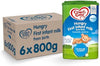 Cow & Gate Hungry Baby Milk Powder Formula, from Birth, 800g (Pack of 6)